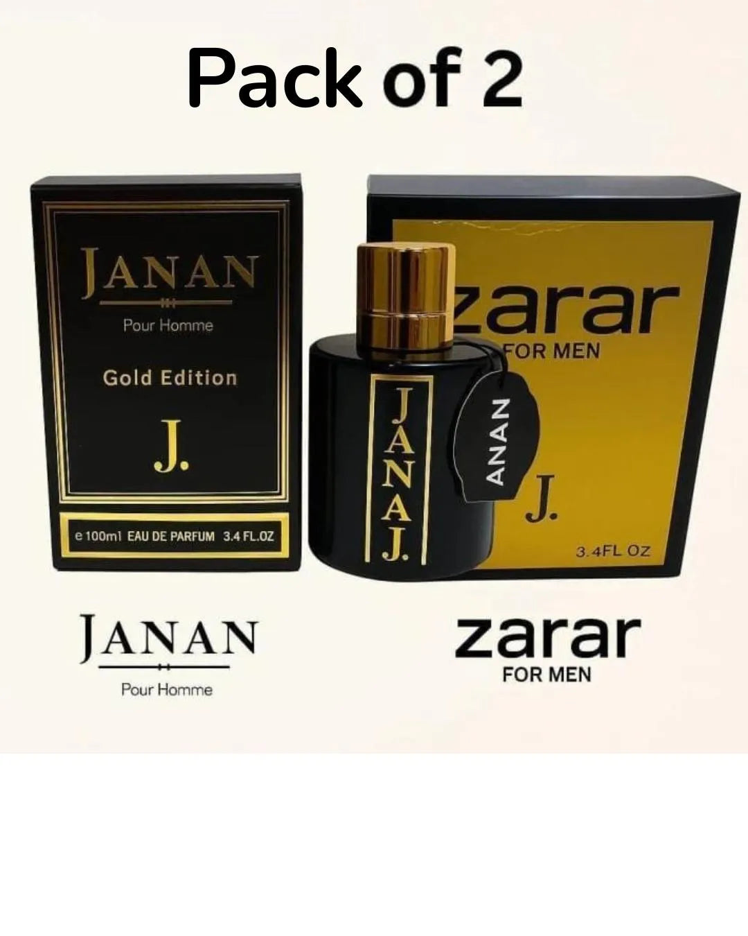Pack of 2 Perfumes – Janan & Zarar Gold | Free Delivery